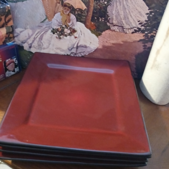 🎻Gibson "Kiesling" Square Dinner Plates🍱 Set Of 4 Vintage,Like 🆕,Nice Gift 🎁 - Picture 5 of 14